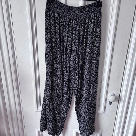 Denim & Supply Ralph Lauren Floral Elastic Tie Wrap Wide Leg Pants Size Medium - Picture 6 of 12